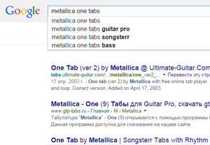 Google search Metallica One Tabs