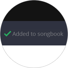 added to songbook