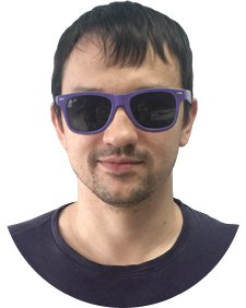 Oleg Vislousov in glasses